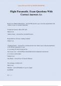 Flight Paramedic&period; Exam Questions With Correct Answers A&plus;