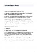 Referee Exam - Epee questions and answers