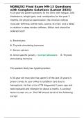 NGR6202 Final Exam M9-13 Questions with Complete Solutions &lpar;Latest 2025&rpar;
