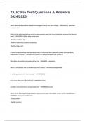 TAUC Pre Test Questions & Answers 2024&sol;2025