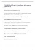 TAUC Final Test 1 Questions & Answers 2024&sol;2025