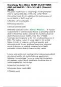 Oncology Test Bank EXAM QUESTIONS AND ANSWERS 100- SOLVED &lpar;Newest 2025&rpar;
