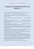 Geog quiz 2 Exam Questions With Correct Answers A&plus;