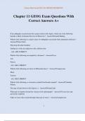 Chapter 11 GEOG Exam Questions With Correct Answers A&plus;
