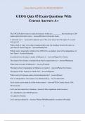 GEOG Quiz &num;5 Exam Questions With Correct Answers A&plus;