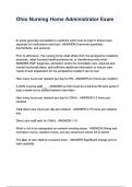 Ohio Nursing Home Administrator Exam questions and answers&period;