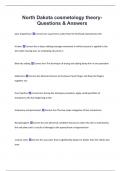 North Dakota cosmetology theory-  Questions & Answers 