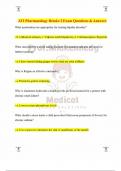 ATI Pharmacology Retake 2 Exam Questions & Answers
