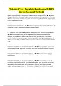 FIBA Agent Test&vert; Complete Questions with 100&percnt; Correct Answers&vert; Verified