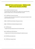 ISBA 510 Terms and Acronyms &ndash; Midterm with 100&percnt; Correct Answers&vert; Verified-
