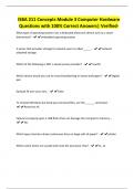 ISBA 211 Concepts Module 3 Computer Hardware Questions with 100&percnt; Correct Answers&vert; Verified-