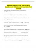 Mandalyn Academy Final &ndash; Master Exams Questions with 100&percnt; Correct Answers&vert; Verified&vert; Full Guide