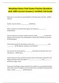 Mandalyn Basics Final Exams Practice Questions with 100&percnt; Correct Answers&vert; Verified&vert; Full Guide