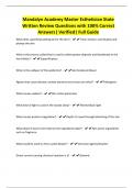 Mandalyn Academy EXAMS BUNDLE  &vert;Questions with 100&percnt; Correct Answers&vert; Verified