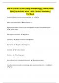 North Dakota State Law &lpar;Cosmetology&rpar; Exam Study Test&vert; Questions with 100&percnt; Correct Answers&vert; Verified