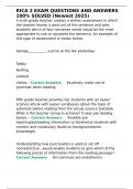 RICA 2 EXAM QUESTIONS AND ANSWERS 100- SOLVED &lpar;Newest 2025&rpar;&period;