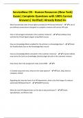 ServiceNow CIS - Human Resources &lpar;New York&rpar; Exam&vert; Complete Questions with 100&percnt; Correct Answers&vert; Verified&vert; Already Rated A&plus;