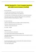 WVSSAC Baseball Pt&period; 2 Test&vert; Complete Questions with 100&percnt; Correct Answers&vert; Verified