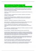 DCF Childcare Facility Rules and Regulations Module 1 Verified 100&percnt; Correct
