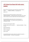 ATI Critical Care Exam 2025 with correct answers