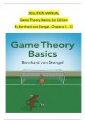 Solution Manual for Game Theory Basics 1st Edition By Bernhard von Stengel&comma; ISBN&colon; 9781108843300&comma; All 12 Chapters Covered&comma; Verified Latest Edition
