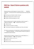 EMS Ops - Exam II Review questions with answers