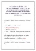 WGU C235 TRAINING AND  DEVELOPMENT OA COMPLETE 500  QUESTIONS WITH 100&percnt; DETAILED VERIFIED AND CORRECT ANSWERS ACTUAL BRAND-NEW EXAM ALREADY GRADED A&plus;