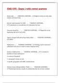EMS OPS - Exam 1 with correct answers