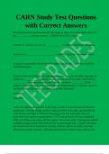 CARN Study Test Questions with Correct Answers