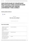 OHIO STATE BOARD OF COSMETOLOGY PRACTICE EXAM &lpar;2025&rpar; &vert;COMPLETE GUIDE WITH QUESTIONS AND VERIFIED ANSWERS&vert;GET IT 100&percnt; CORRECT
