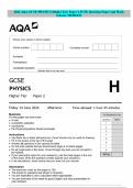 2024 AQA GCSE PHYSICS Higher Tier Paper 2 JUNE Question Paper and Mark Scheme MERGED