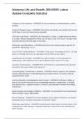 Alabama Life and Health 2024&sol;2025 Latest Update Complete Solution