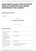 Aquatic Facility Operator &lpar;2025&rpar; &vert;COMPLETE GUIDE WITH QUESTIONS AND VERIFIED ANSWERS&vert;GET IT 100&percnt; CORRECT