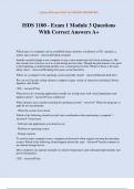 ISDS 1100 - Exam 1 Module 3 Questions With Correct Answers A&plus;