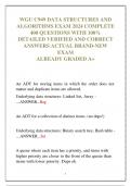 WGU C949 DATA STRUCTURES AND  ALGORITHMS EXAM 2024 COMPLETE 400 QUESTIONS WITH 100&percnt;  DETAILED VERIFIED AND CORRECT  ANSWERS ACTUAL BRAND-NEW EXAM  ALREADY GRADED A&plus;
