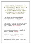 WGU C949 DATA STRUCTURES AND  ALGORITHMS EXAM 2024 COMPLETE 500 QUESTIONS WITH 100&percnt;  DETAILED VERIFIED AND CORRCT  ANSWERS ACTUAL BRAND-NEW EXAM ALREADY GRADED A&plus;