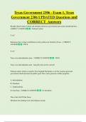 Texas Govt 2306   Bundled Exam Questions ALL WITH CORRECT Answers