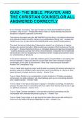 QUIZ- THE BIBLE&comma; PRAYER&comma; AND THE CHRISTIAN COUNSELOR ALL ANSWERED CORRECTLY 