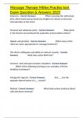 Massage Therapy Mblex Practice test Exam Question & Answers 2025&period;docx