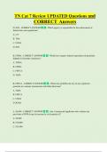 TN Cat 7 Review UPDATED Questions and  CORRECT Answers