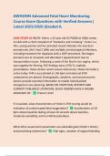 AWHONN Advanced Fetal Heart Monitoring Course Exam Questions with Verified Answers &vert; Latest 2025&sol;2026 &vert;Graded A&period;