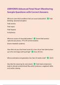 AWHONN Advanced Fetal Heart Monitoring Sample Questions with Correct Answers&vert; Latest 2025&sol;2026&period; 
