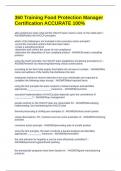 360 Training Food Protection Manager Certification ACCURATE 100&percnt;