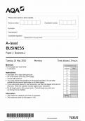 AQA A LEVEL BUSINESS PAPER 2 QP&lpar;7132&sol;2&colon; BUSINESS 2&rpar;2024