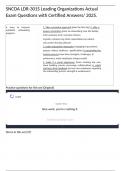SNCOA LDR-301S Leading Organizations Actual Exam Questions with Certified Answers&sol; 2025&period; 