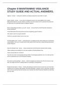 Chapter 8 MAINTAINING VIGILANCE STUDY GUIDE AND ACTUAL ANSWERS&period;