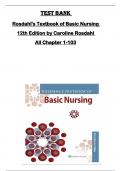 Test Bank for Rosdahl's Textbook of Basic Nursing  12th Edition by Caroline Rosdahl  All Chapter 1-103