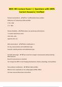 BIOC 301 Lecture Exam 1 &vert; Questions with 100&percnt; Correct Answers&vert; Verified-