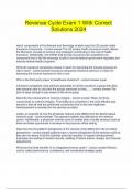  Revenue Cycle Exam 1 With Correct Solutions 2024