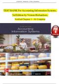 Accounting Information Systems&comma; 3rd Edition TEST BANK by Vernon Richardson&comma; Verified Chapters 1 - 18&comma; Complete Newest Version